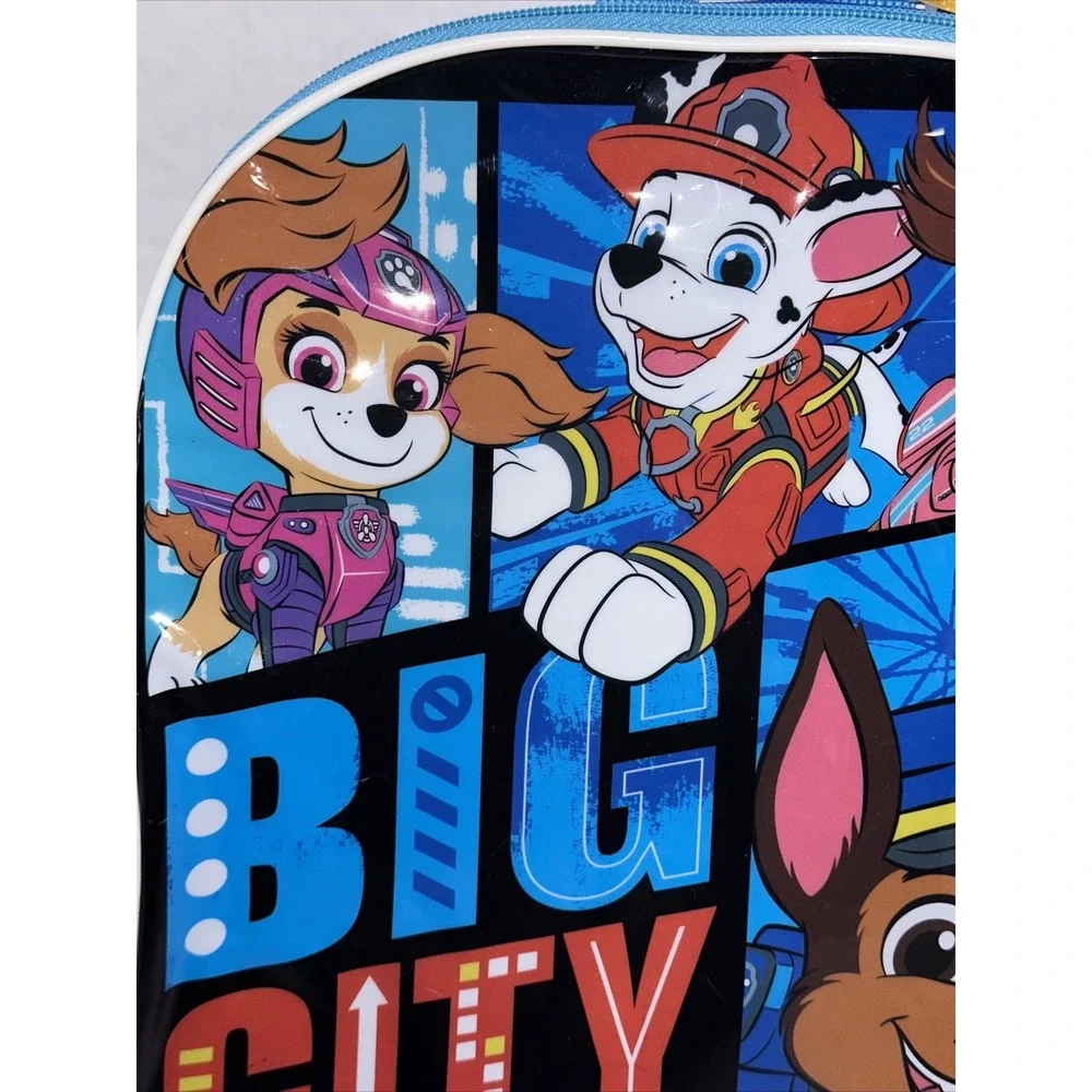 Paw Patrol The Movie Backpack Big City Bigger Adventure Blue Kids School Bag NWT